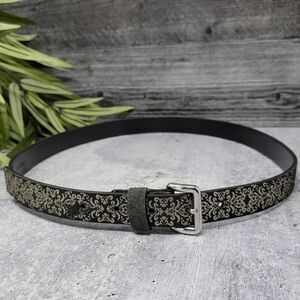 Loft | Black Belt with Metallic Print Size Medium